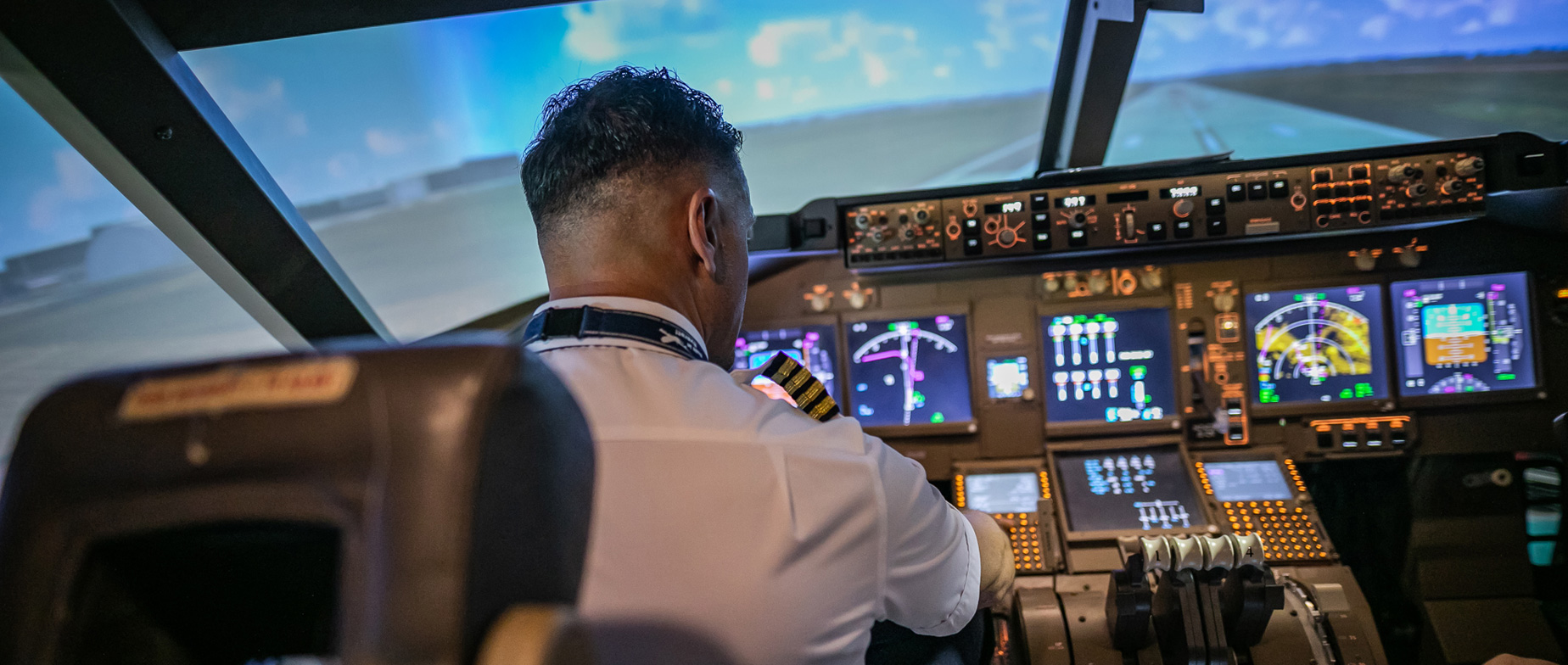 B747 szimulátor légitársasági útvonal repülés bemutató