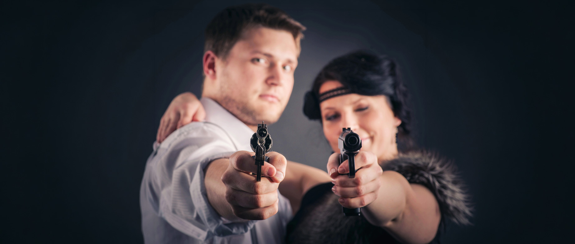 Bonnie és Clyde páros szabadtéri élménylövészeti csomag